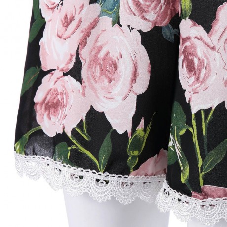 WOMEN'S SEXY SPAGHETTI STRAP FLORAL PRINT ROMPERS (COLORMIX, SIZE S/L)