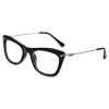 SIMPLE GIRLS CAT DESIGN LIGHTNESS METAL LEG SLIMMING MYOPIA GLASSES (#1)