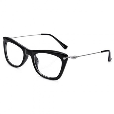 SIMPLE GIRLS CAT DESIGN LIGHTNESS METAL LEG SLIMMING MYOPIA GLASSES (#1)
