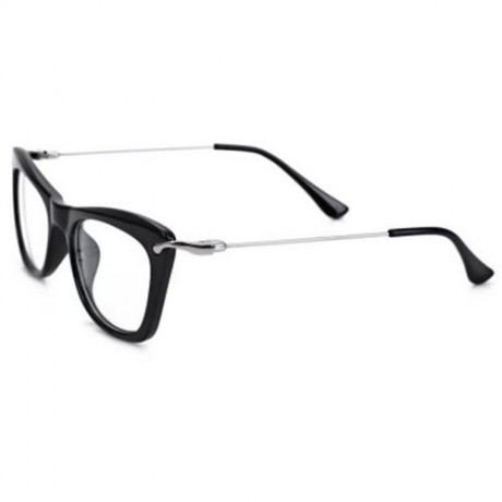SIMPLE GIRLS CAT DESIGN LIGHTNESS METAL LEG SLIMMING MYOPIA GLASSES (#1)