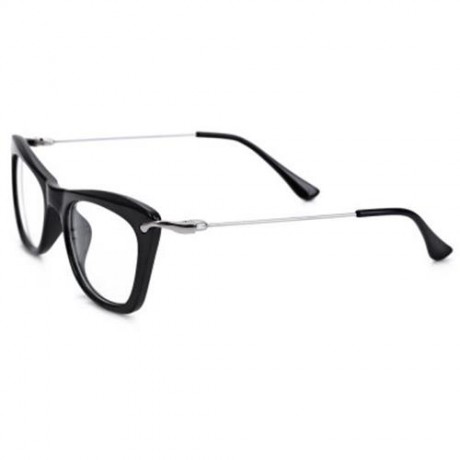 SIMPLE GIRLS CAT DESIGN LIGHTNESS METAL LEG SLIMMING MYOPIA GLASSES (#1)
