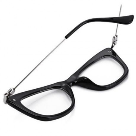 SIMPLE GIRLS CAT DESIGN LIGHTNESS METAL LEG SLIMMING MYOPIA GLASSES (#1)