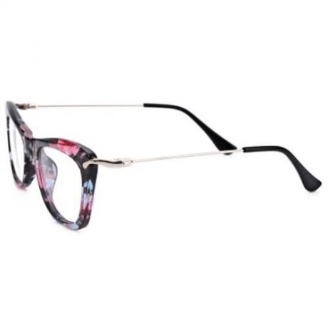 SIMPLE GIRLS CAT DESIGN LIGHTNESS METAL LEG SLIMMING MYOPIA GLASSES (#7)