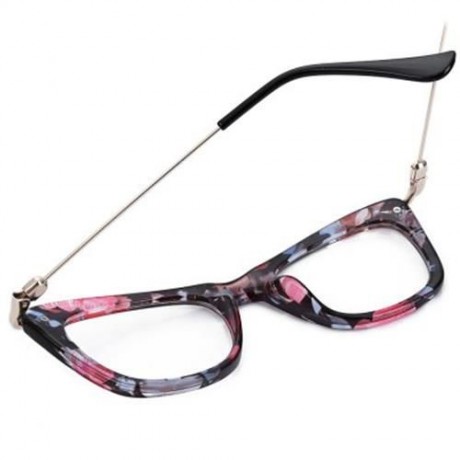 SIMPLE GIRLS CAT DESIGN LIGHTNESS METAL LEG SLIMMING MYOPIA GLASSES (#7)