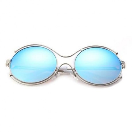 STYLISH LADIES COLOR COATED HOLLOW ROUND FRAME SUNGLASSES (#4)