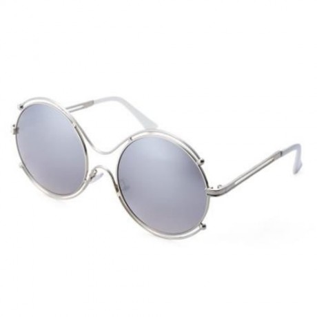 STYLISH LADIES COLOR COATED HOLLOW ROUND FRAME SUNGLASSES (#5)