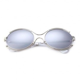 STYLISH LADIES COLOR COATED HOLLOW ROUND FRAME SUNGLASSES (#5)