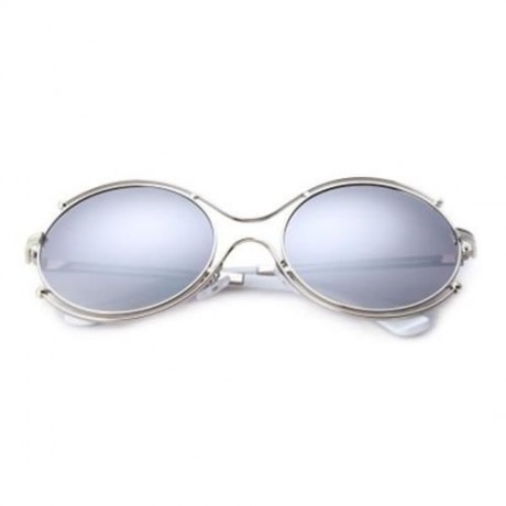 STYLISH LADIES COLOR COATED HOLLOW ROUND FRAME SUNGLASSES (#5)