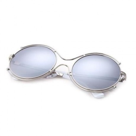 STYLISH LADIES COLOR COATED HOLLOW ROUND FRAME SUNGLASSES (#5)