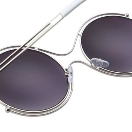 STYLISH LADIES COLOR COATED HOLLOW ROUND FRAME SUNGLASSES (#5)