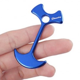 4PCS SHINETRIP LIGHTWEIGHT TENT PEG ROPE GRIP LOOP BUCKLE FLOOR NAIL TRAVEL KIT (BLUE)