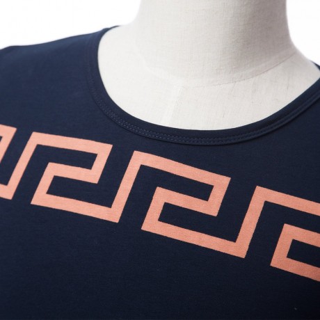 REFRESHING ROUND NECK SIMPLE GEOMETRIC PRINT SOLID COLOR SLIMMING SHORT SLEEVES MEN'S T-SH
