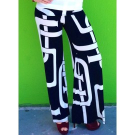 FASHIONABLE MID-WAISTED PRINTED LOOSE-FITTING WOMEN'S PANTS