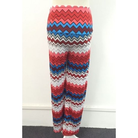 ETHNIC STYLE WOMEN'S ZIG ZAG LOOSE-FITTING EXUMAS PANTS