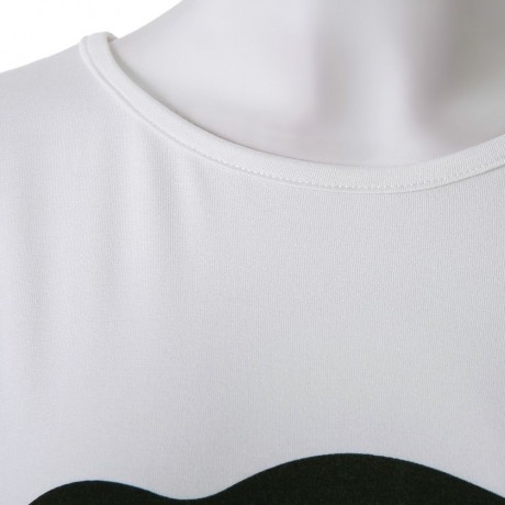STYLISH SCOOP COLLAR SHORT SLEEVE FLORAL PRINT ASYMETRICAL PLUS SIZE WOMEN'S T-SHIRT