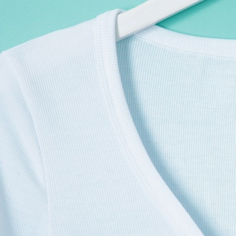 STYLISH V-NECK LONG SLEEVE BUTTON DESIGN SOLID COLOR WOMEN'S BLOUSE