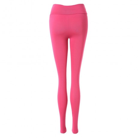 ACTIVE ELASTIC WAIST SOLID COLOR SKINNY WOMEN'S PANTS
