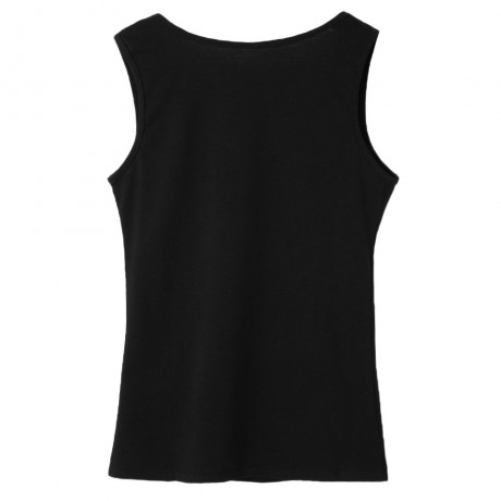 STYLISH SCOOP COLLAR RHINESTONE ZIPPERED WOMEN'S TANK TOP