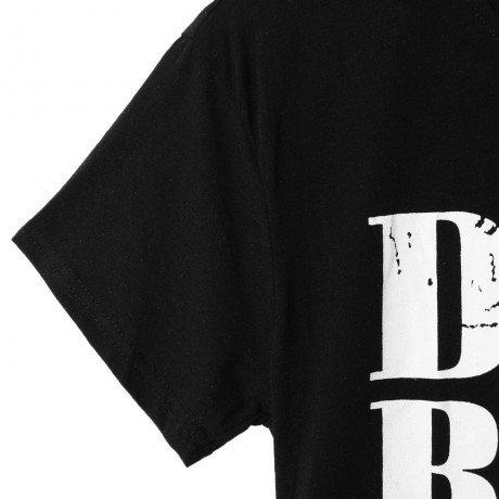 STYLISH ROUND COLLAR ROLL SLEEVE LETTER PRINT WOMEN'S T-SHIRT