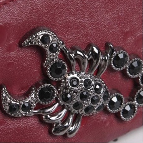 TRENDY SCORPION AND RHINESTONES DESIGN WOMEN'S WALLET