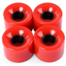 4PCS HIGH STRENGTH LONGBOARD SKATEBOARD WHEELS - 60 X 45MM (RED)