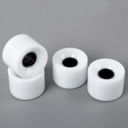 4PCS HIGH STRENGTH LONGBOARD SKATEBOARD WHEELS - 60 X 45MM (WHITE)