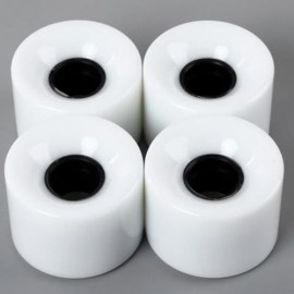 4PCS HIGH STRENGTH LONGBOARD SKATEBOARD WHEELS - 60 X 45MM (WHITE)