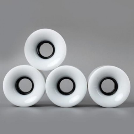 4PCS HIGH STRENGTH LONGBOARD SKATEBOARD WHEELS - 60 X 45MM (WHITE)