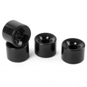 4PCS HIGH STRENGTH LONGBOARD SKATEBOARD WHEELS - 60 X 45MM (BLACK)