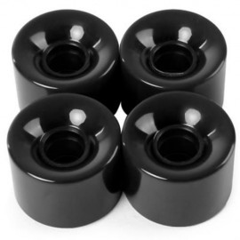 4PCS HIGH STRENGTH LONGBOARD SKATEBOARD WHEELS - 60 X 45MM (BLACK)