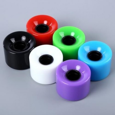 4PCS HIGH STRENGTH LONGBOARD SKATEBOARD WHEELS - 60 X 45MM (BLACK)