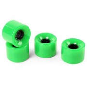4PCS HIGH STRENGTH LONGBOARD SKATEBOARD WHEELS - 60 X 45MM (GREEN)