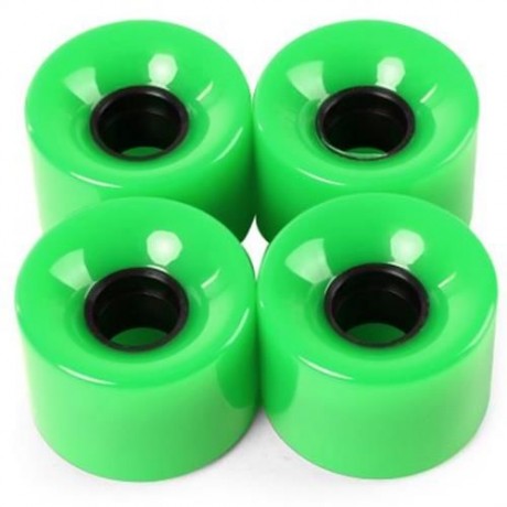 4PCS HIGH STRENGTH LONGBOARD SKATEBOARD WHEELS - 60 X 45MM (GREEN)