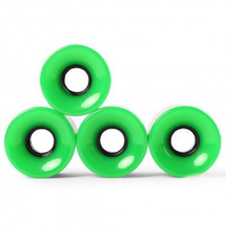 4PCS HIGH STRENGTH LONGBOARD SKATEBOARD WHEELS - 60 X 45MM (GREEN)