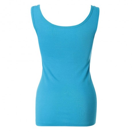 STYLISH SCOOP COLLAR LETTER PRINT WOMEN'S TANK TOP