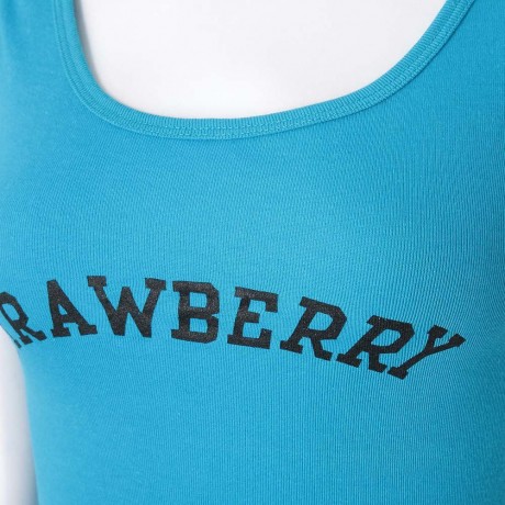 STYLISH SCOOP COLLAR LETTER PRINT WOMEN'S TANK TOP