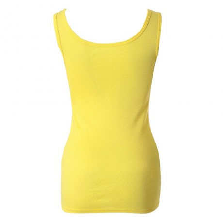 STYLISH SCOOP COLLAR LETTER PRINT WOMEN'S TANK TOP