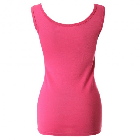 STYLISH SCOOP COLLAR LETTER PRINT WOMEN'S TANK TOP