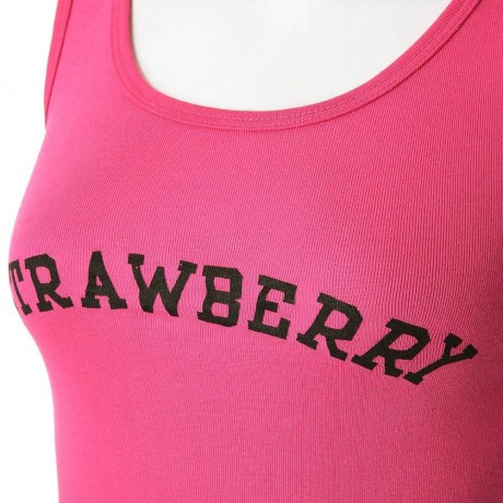 STYLISH SCOOP COLLAR LETTER PRINT WOMEN'S TANK TOP