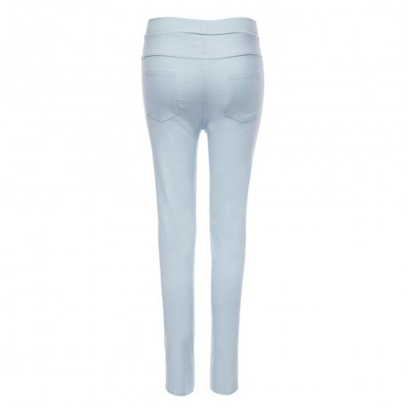 FRESH STYLE HIGH WAIST PURE COLOR SKINNY WOMEN'S PENCIL PANTS