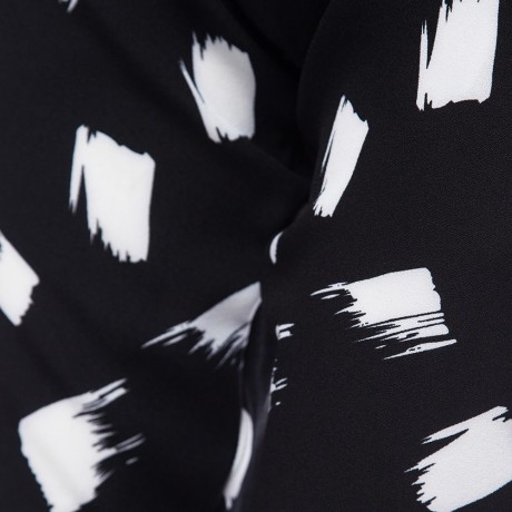 CASUAL ELASTIC WAIST PRINTED ZIPPERED CHIFFON WOMEN'S PANTS