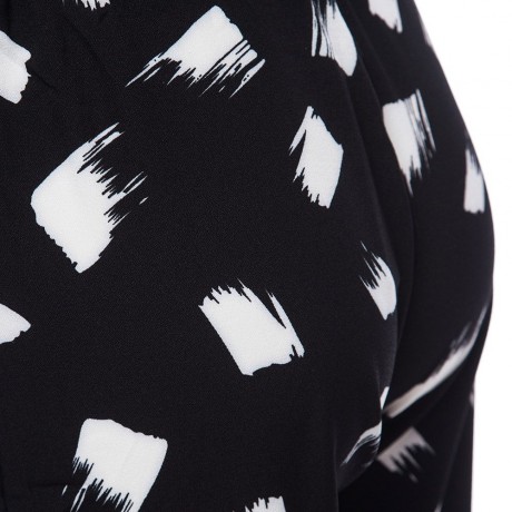 CASUAL ELASTIC WAIST PRINTED ZIPPERED CHIFFON WOMEN'S PANTS