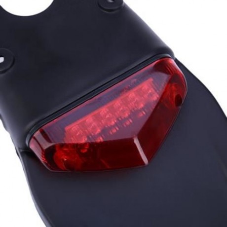 UNIVERSAL MOTORCYCLE BACK SPLASH GUARD LED TAILLIGHT MOUNT REAR FENDER