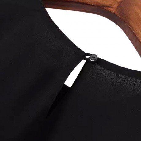 RETRO STYLE SCOOP COLLAR EMBRIODERY CHIFFON WOMEN'S TANK TOP