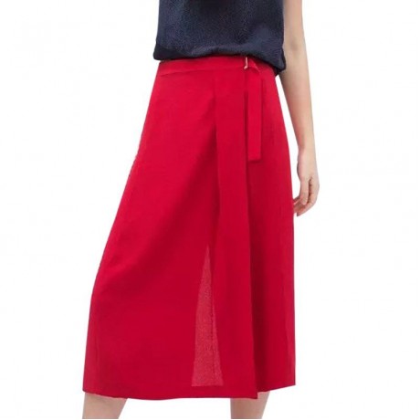 SIMPLE DESIGN HIGH WAIST ZIPPERED PURE COLOR WOMEN'S FLARE LEG CAPRI PANTS