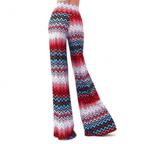 ETHNIC STYLE WOMEN'S ZIG ZAG LOOSE-FITTING EXUMAS PANTS