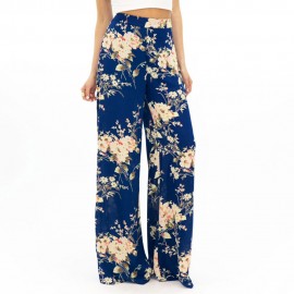 STYLISH HIGH-WAISTED FLORAL PRINT LOOSE-FITTING WOMEN'S EXUMAS PANTS