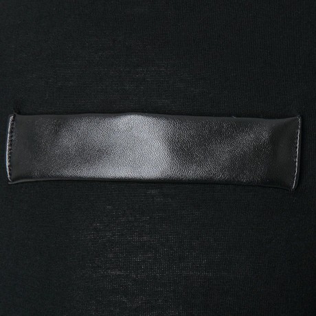 VINTAGE ELASTIC WAIST FAUX LEATHER SPLICING ZIPPERED PENCIL PANTS FOR WOMEN