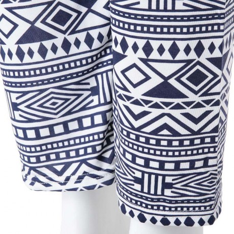 FASHIONABLE ELASTIC WAIST GEOMETRIC PRINT LOOSE-FITTING WOMEN'S EXUMAS PANTS