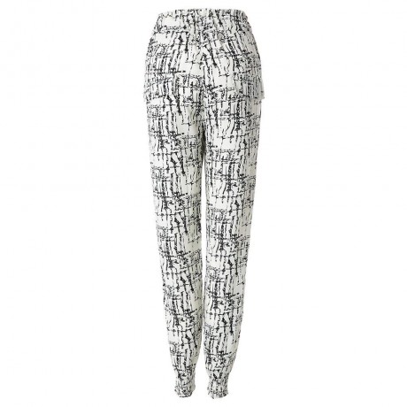 STYLISH WAIST DRAWSTRING PRINTED POCKET DESIGN WOMEN'S PANTS